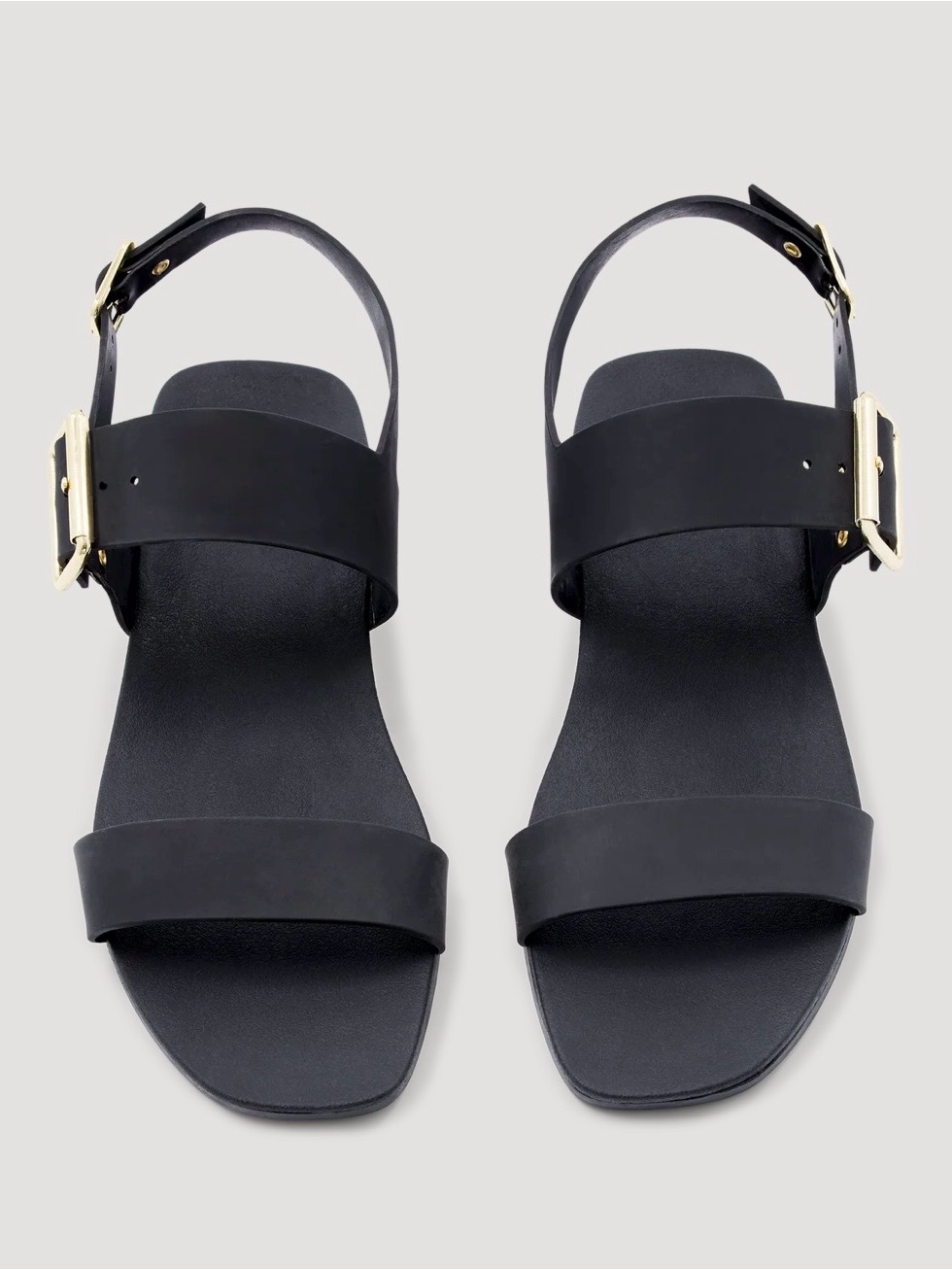 Bared Footwear Women's Black Buckle Ankle-Strap Sandals — image 3 of 6